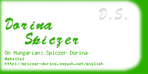 dorina spiczer business card